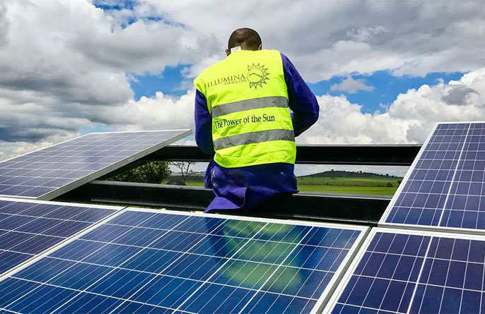 Commercial Solar Installation Layout